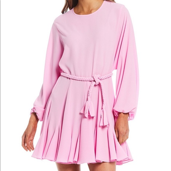 Long Sleeve Round Neck Swing Dress 